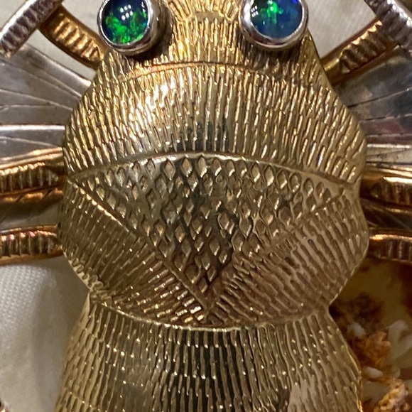 Vintage Sterling GP Courtney Design Brooch/Pendant with a bale Large 3 1/4” x 2” - Picture 3 of 10